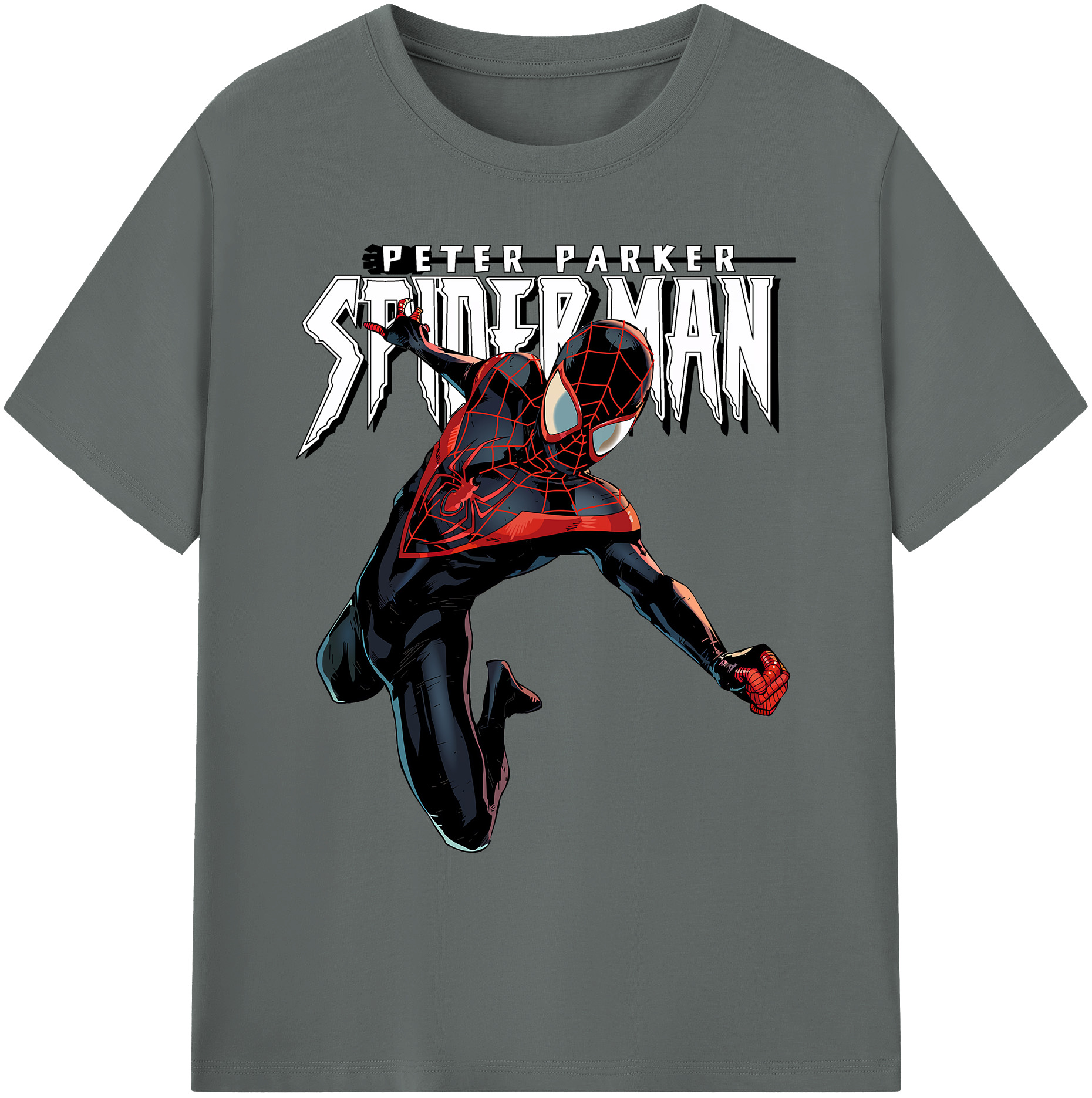 （画像用） Spider Man スパイダーマン 綿100％ メンズ半袖Tシャツ｜肌触りやわらか＆通気性